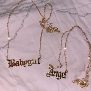 babygirl & angel necklaces